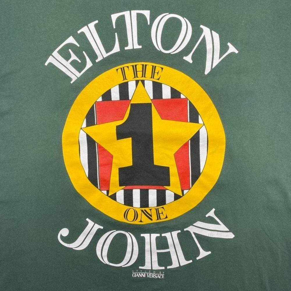 Vintage 90s Elton John‎ x Versace THE ONE tour shirt